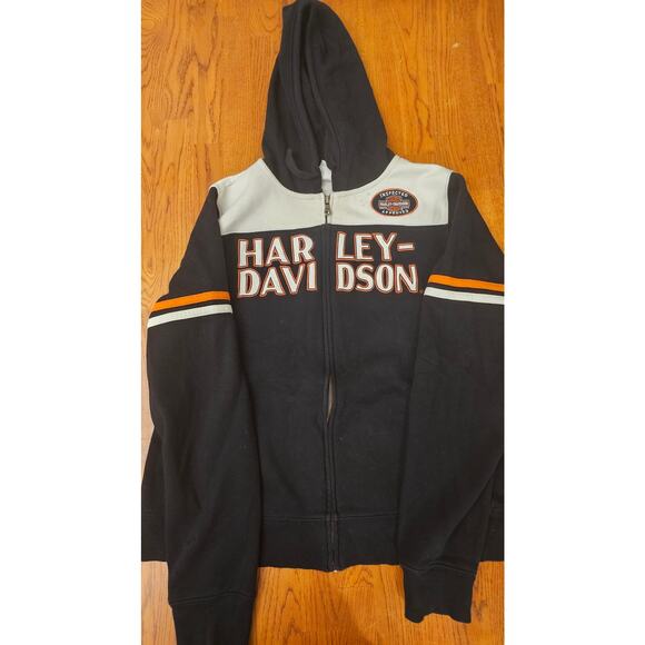 Harley Davidson - “Inspected & Approved” - Ladies Hoodie - Zipper/Pockets- XL - Picture 2 of 3